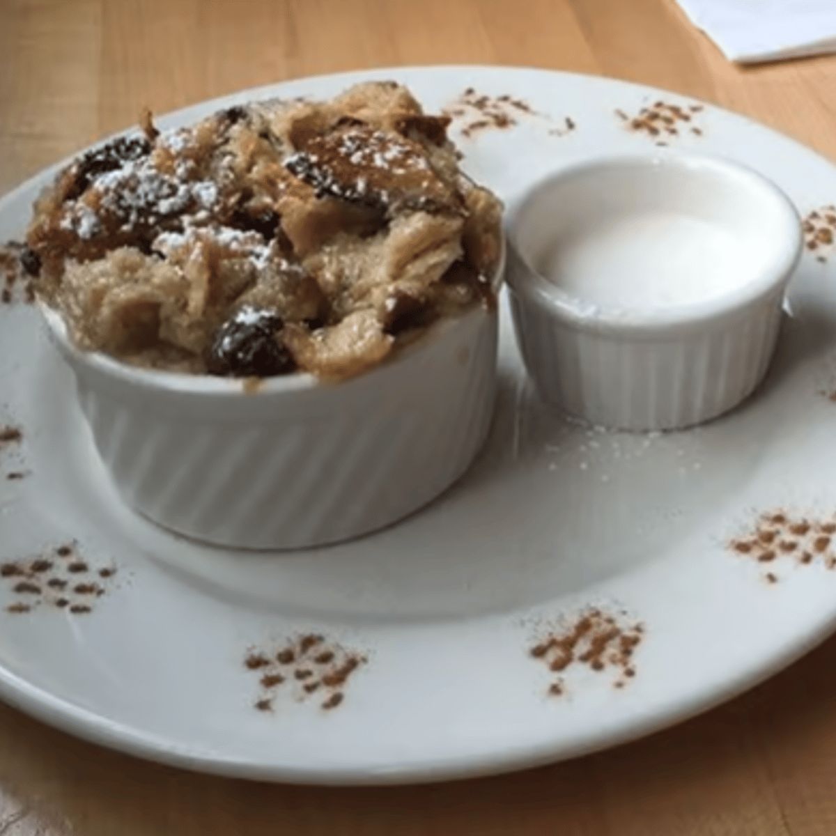 Homemade bread pudding